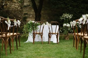 wedding ceremony setting in Verona